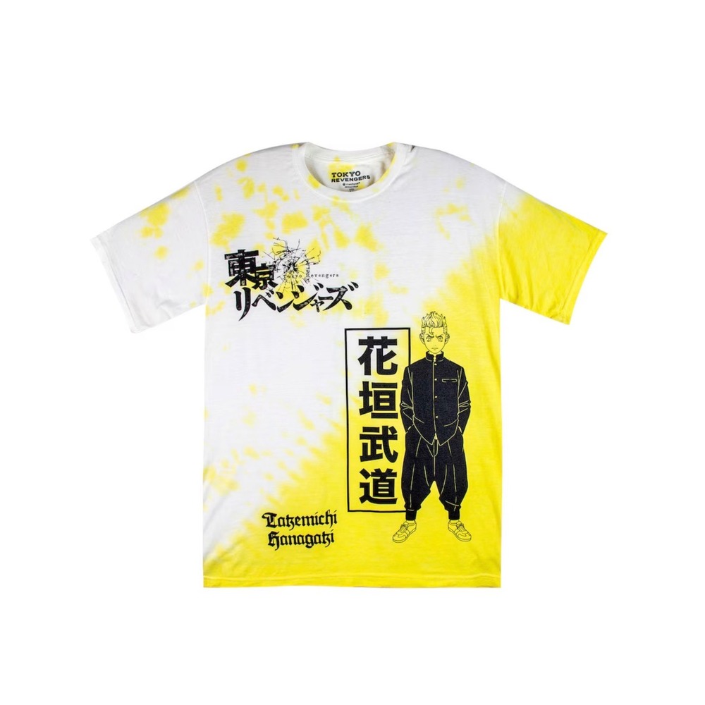 NWT Tokyo Revengers Takemichi Hanagaki Tie-Dye Anime T-Shirt Small